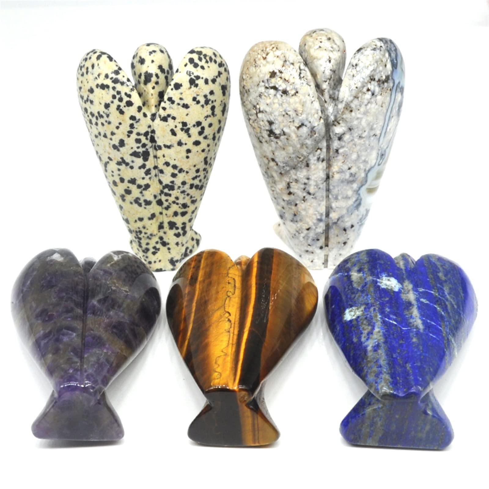 Amazon.co.jp: 天然水晶の原石 3インチ 守護天使の置物?天然宝石彫刻