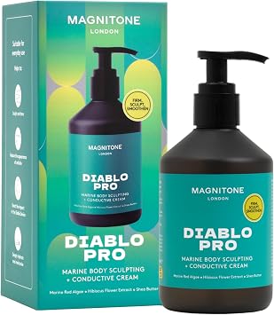 MAGNITONE Diablo Pro Marine Body Sculpting Conductive Cream 300ml   Firming & Hydrating Body Moisturiser with French Seaweed, Caffeine & Botanicals   Smooths, Tightens & Reduces the Look of Cellulite