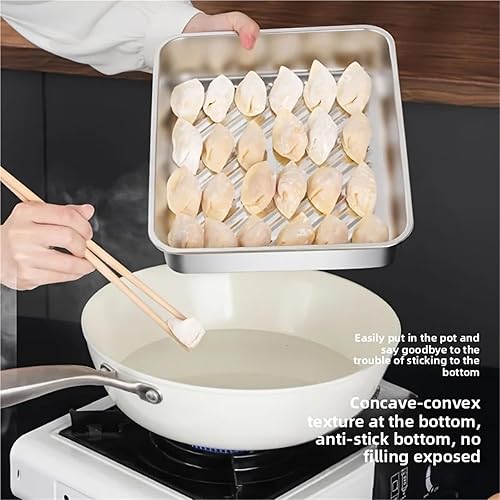 Miniatura 4 de Juego de cacerolas de acero inoxidable de 3 piezas con tapas, utensilios de cocina rectangulares del horno