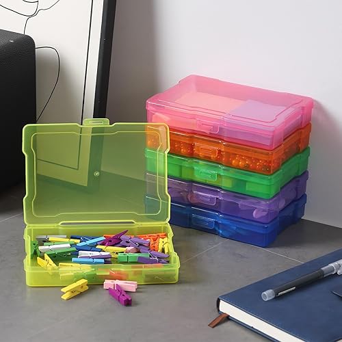 Miniatura 5 de novelinks - Cajas de almacenamiento de fotos transparentes de 4 x 6 pulgadas - Estuches organizadores de fotos, contenedores de almacenamiento de