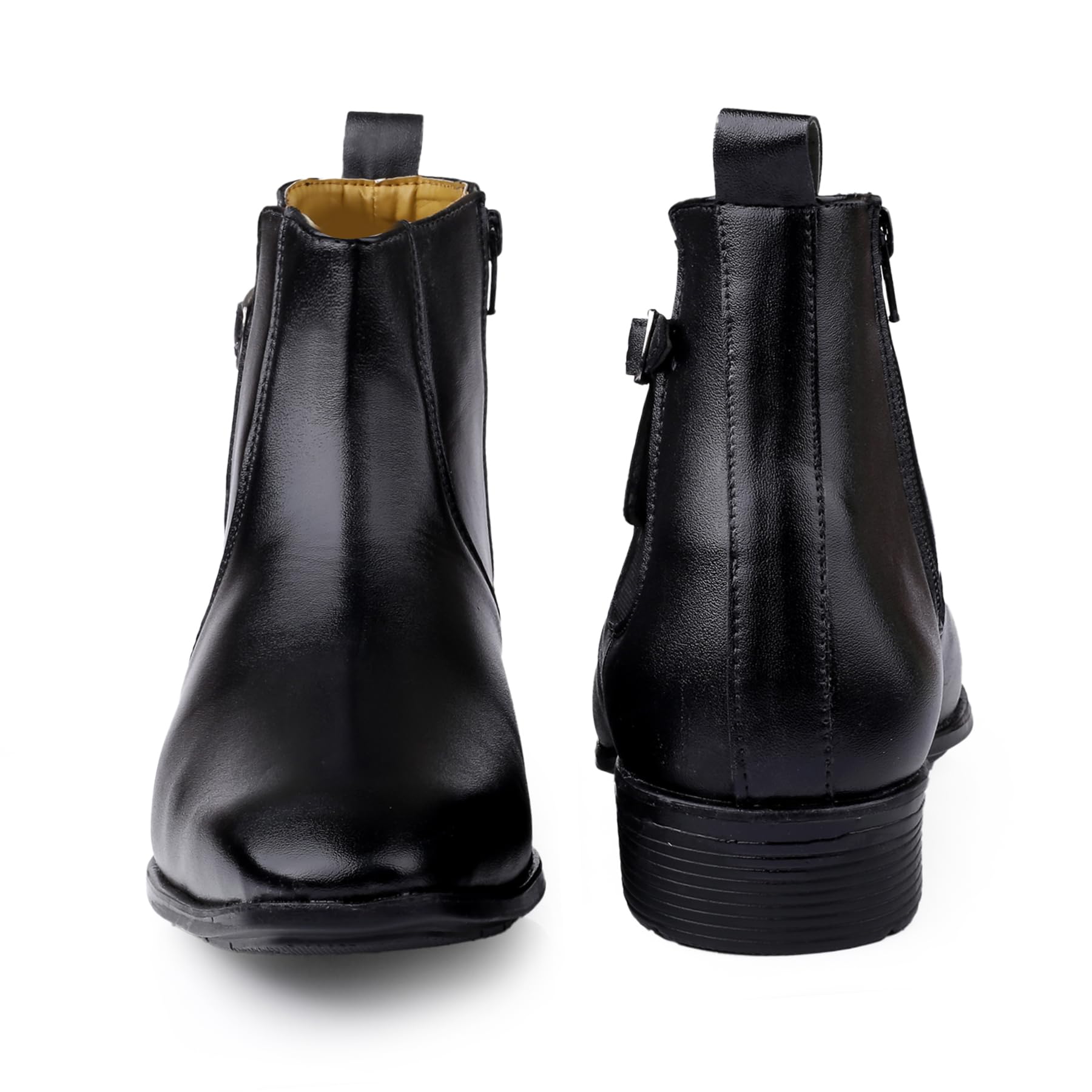Mens Faux Leather Material Black Casual Formal Chelsea Slip On Outdoor Boot.- 6 UK (B0D5R1DV14) Amazon Price History, Amazon Price Tracker