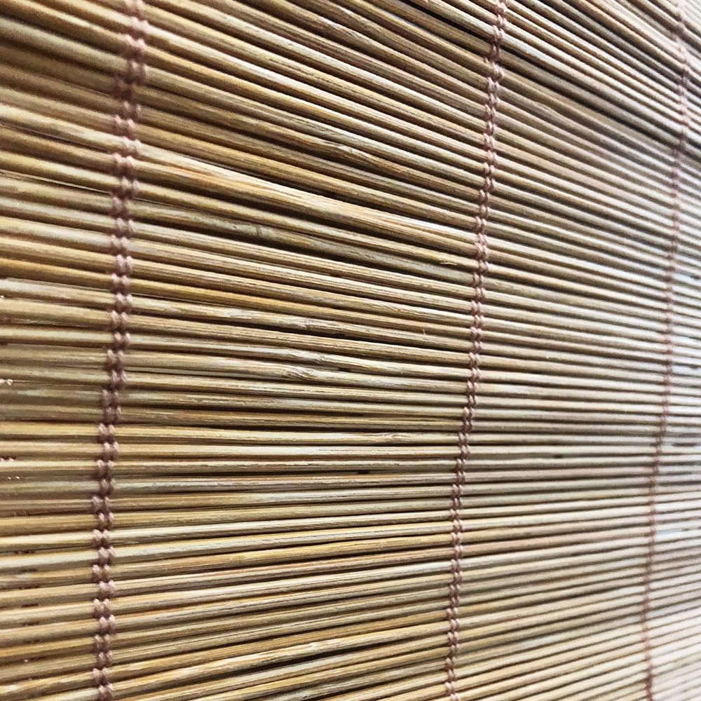 LETAU Wood Blinds Bamboo Roman Shades Light Filtering Window Blinds, Color: Camel