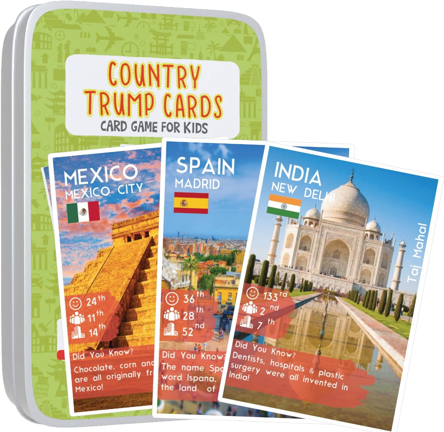 - CocoMoco Kids Country Trump Card Game for Kids - Indoor Games for 6, 8+, 10 to 12 Years Boys Girls, Card Game for 7 to 10 Years, Geography Educational Toy Birthday Return Gift for Kids