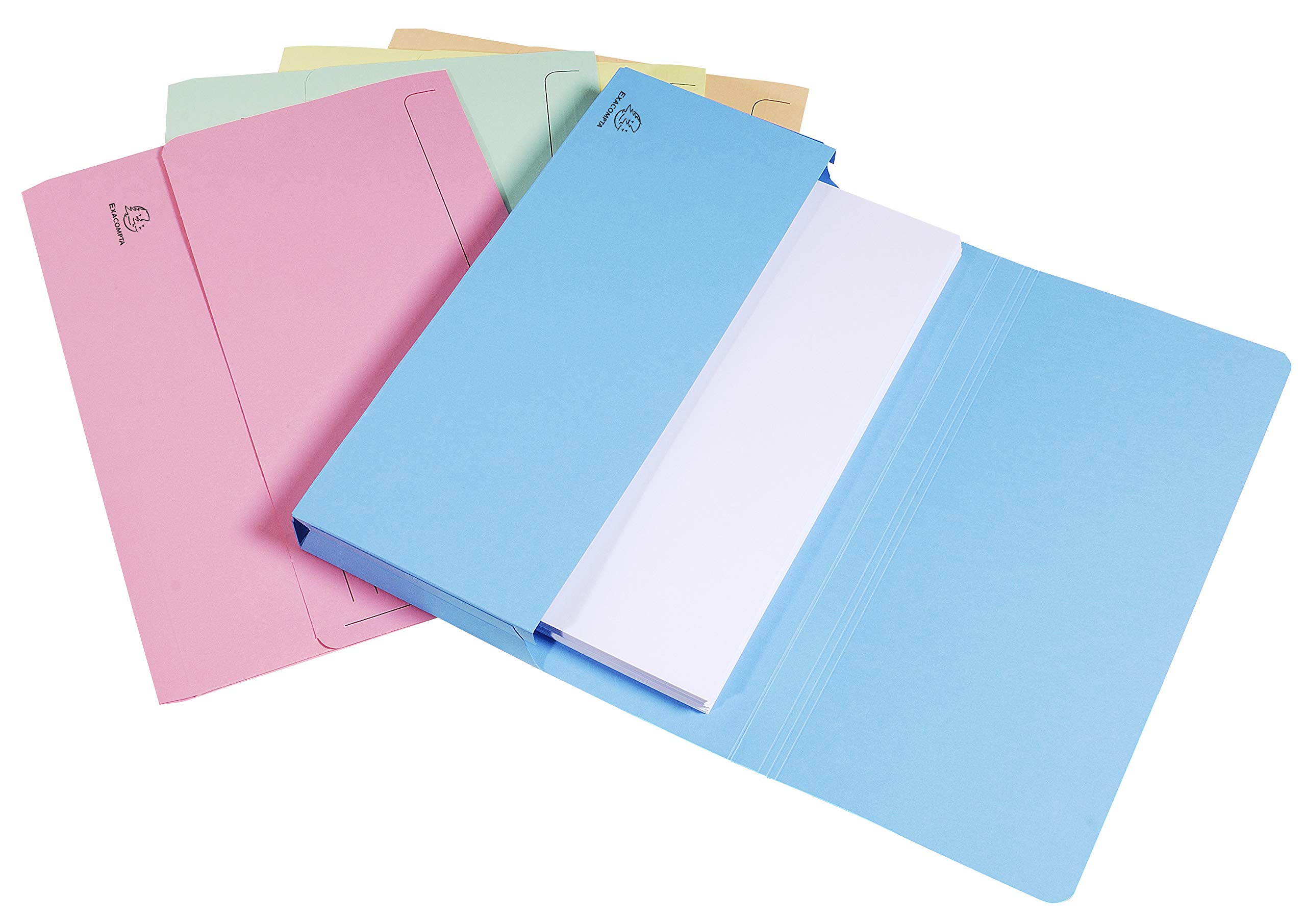 Exacompta 46772E Cartelle con Tasca, 32.50 x 24.50 x 10 cm, Blu