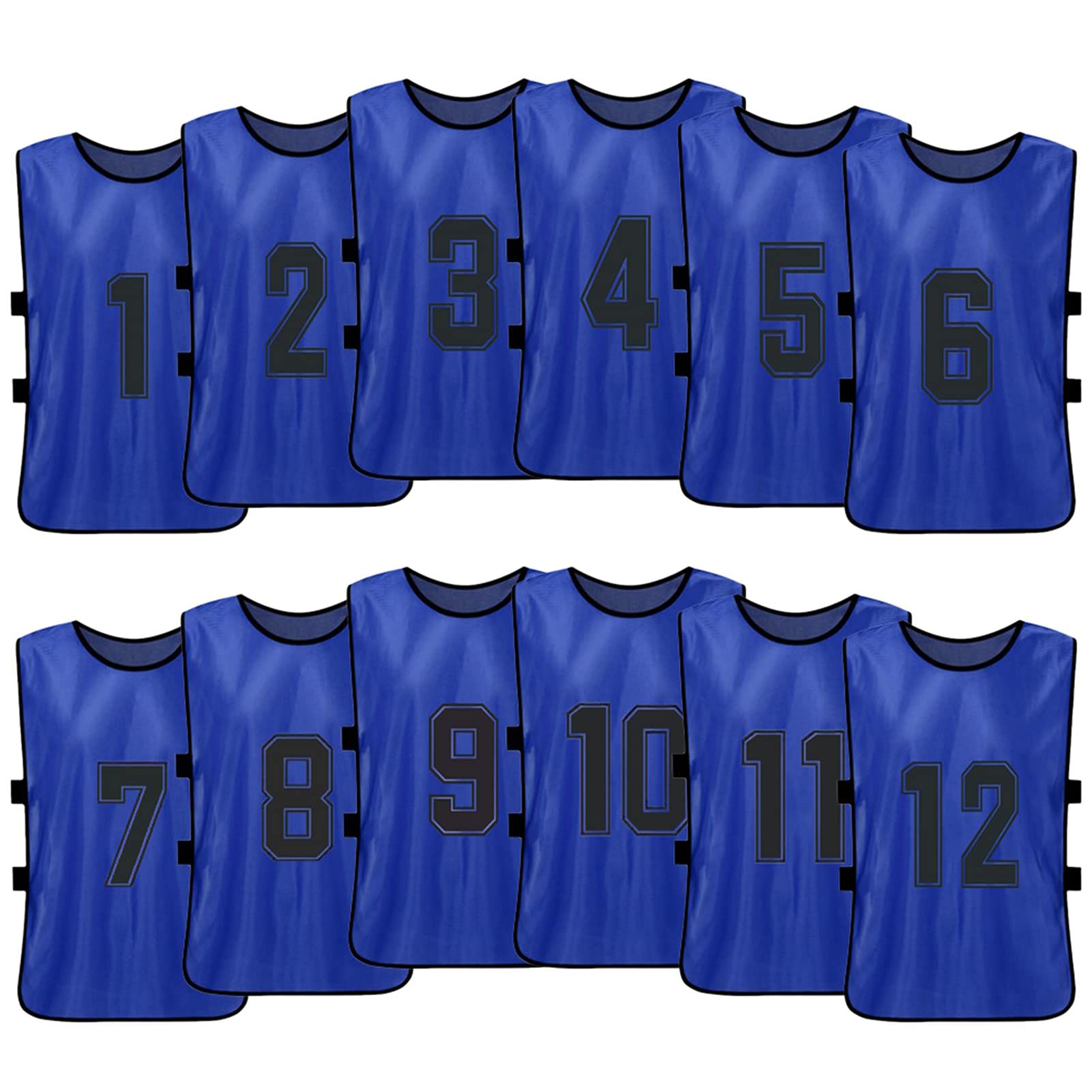 Maglie Da Calcio Numerate ERYUE - 12 Pcs Pinnie Training, Giubbotti Sportivi Per Squadra - Foto 3