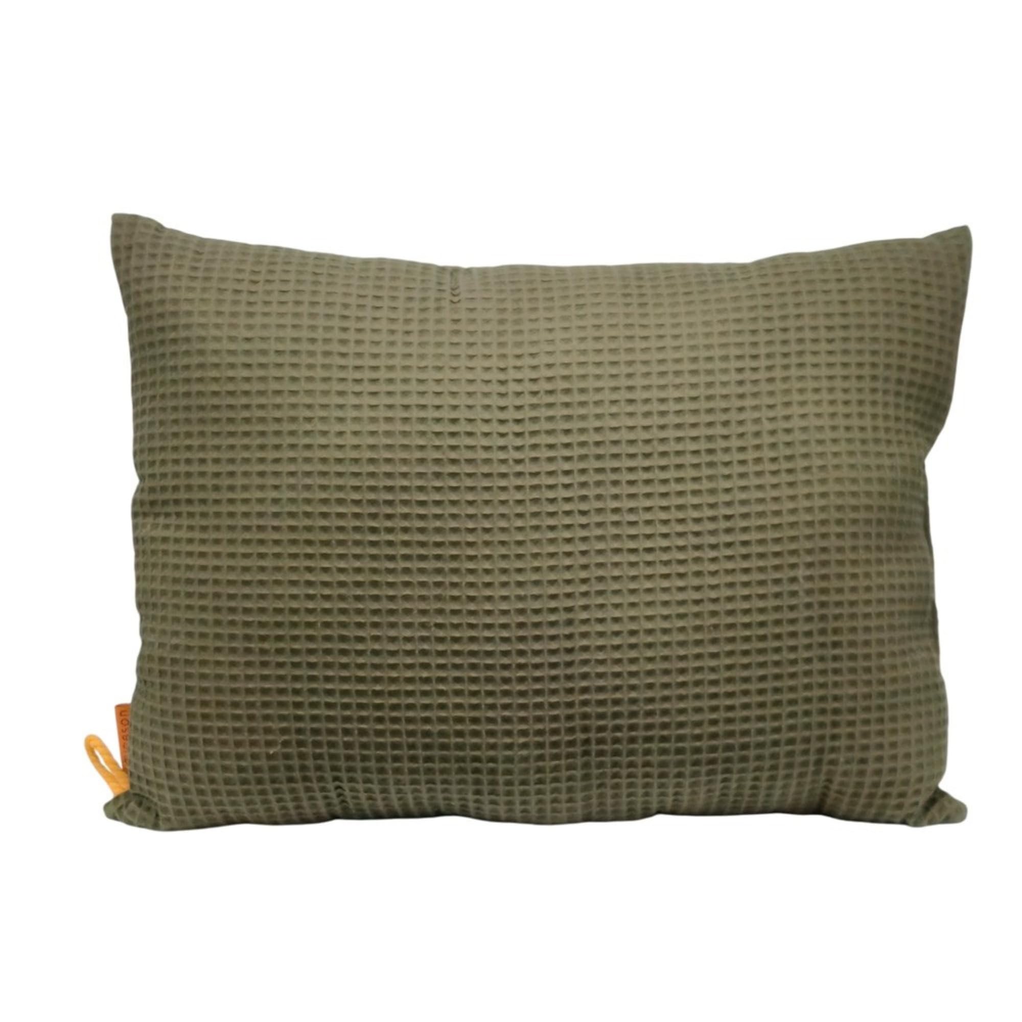 Saunakissen 45×35 cm – 100% Baumwolle – Öko-Tex – handgemacht in Estland – Saunason (Grün)