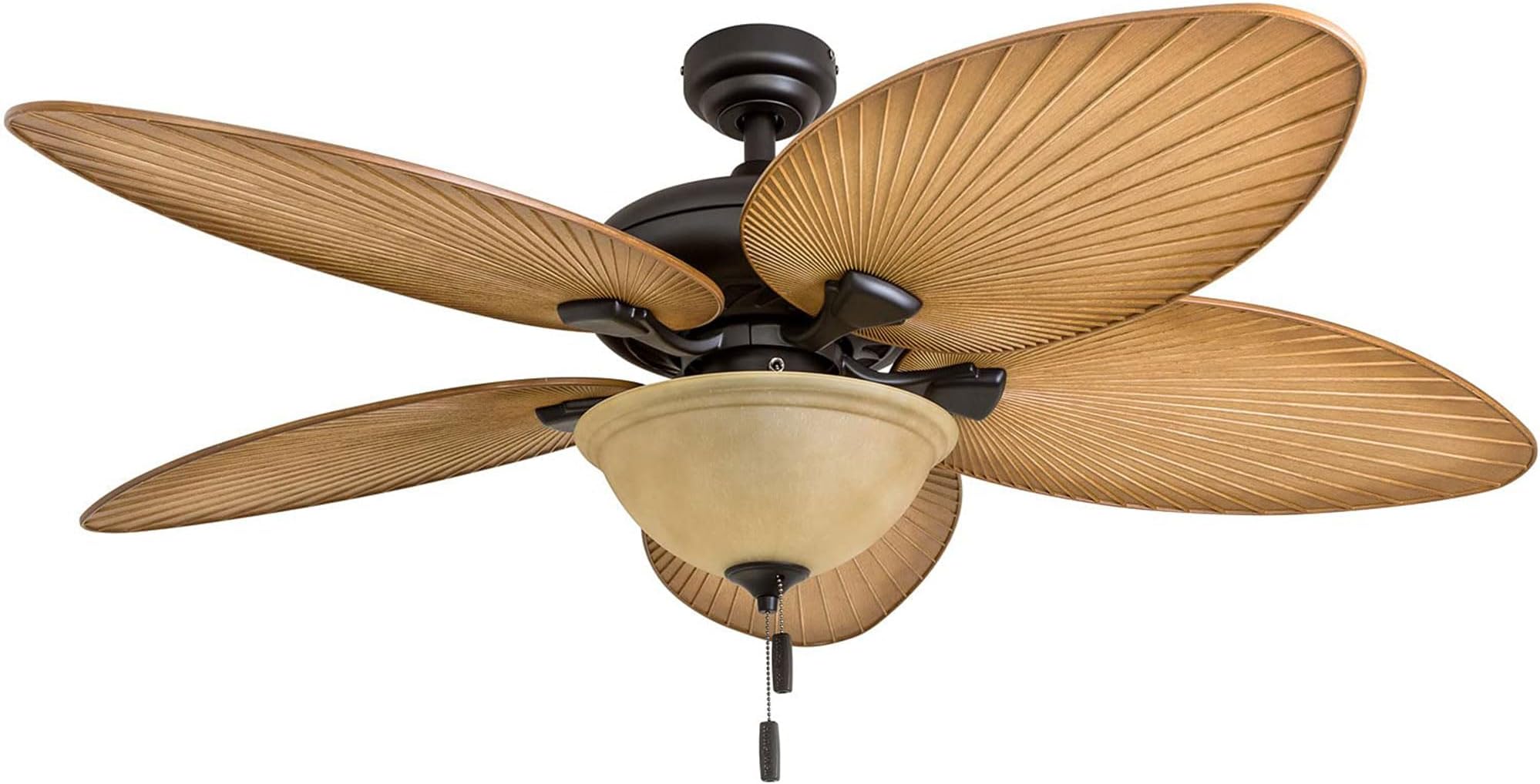 Honeywell Ceiling Fans Five Palm Leaf/Wicker Blades Indoor/Outdoor Arena
