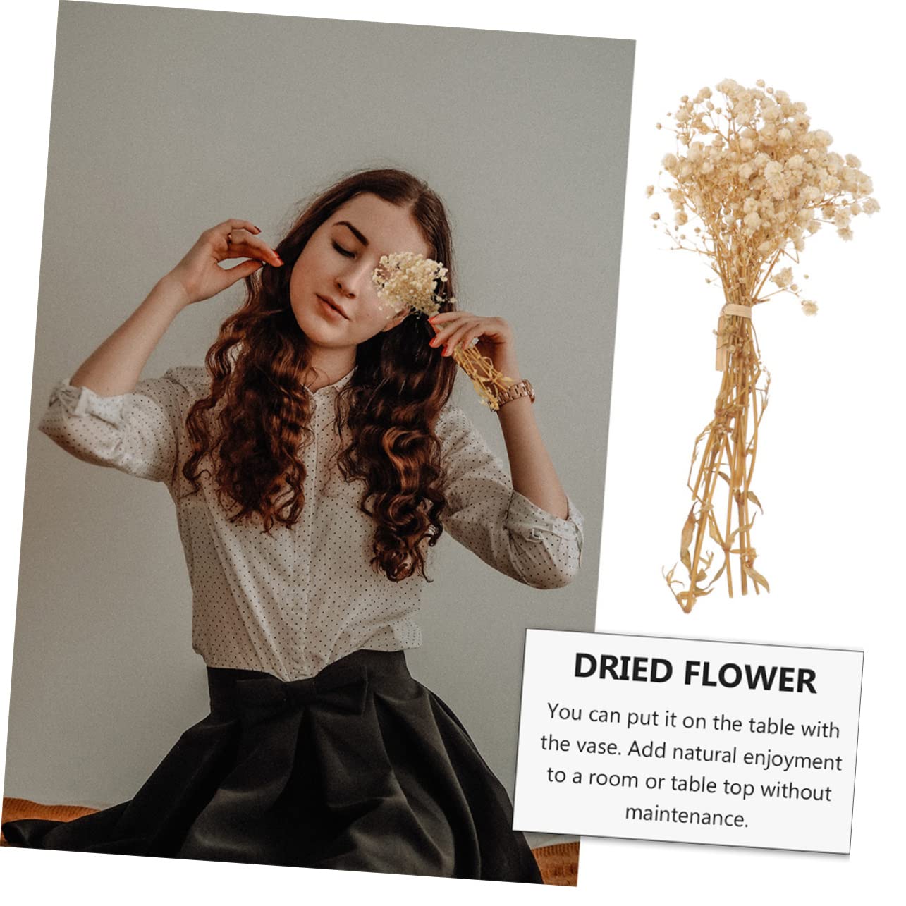 VILLCASE 4stücke Trockenblumenstrauß Bundles Getrocknete Schleierkraut Blumen Für Hochzeitsdekoration Und Wohnaccessoires Für Vasen Und Kreative Bastelprojekte