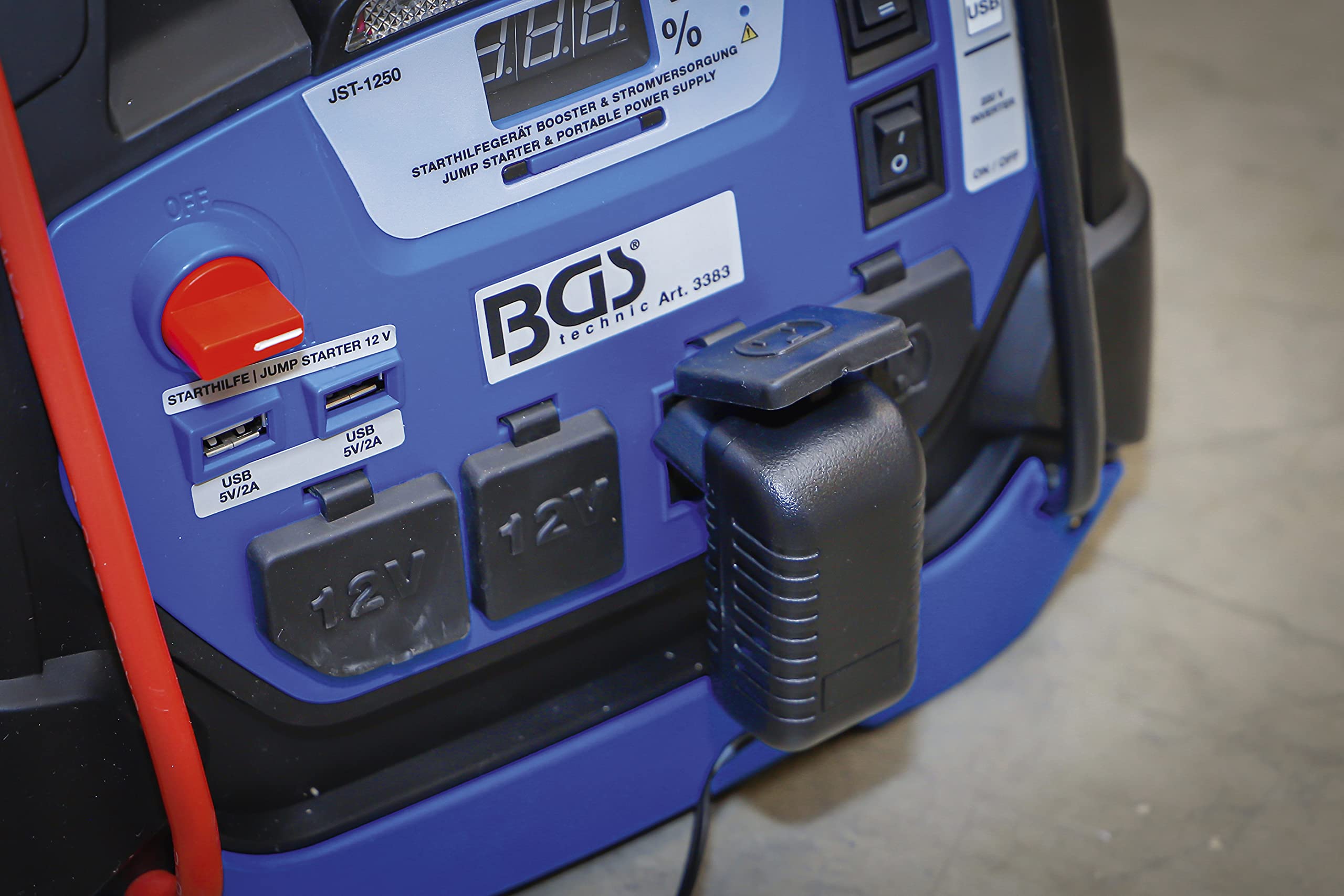 BGS 3383 | Multifunktions-Starthilfegerät & Mobile Stromversorgung | 5-in-1 | 18 Ah | Starthilfe Powerbank, Tragbare Auto Batterie Booster
