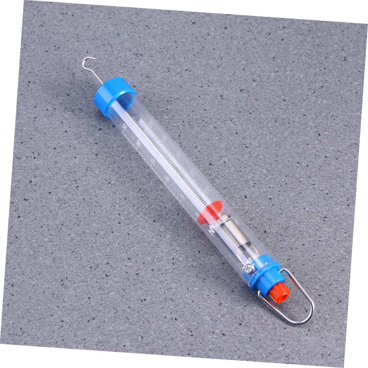 Cylinder Mechanical Dynamometer Spring Balance 25N 2500g with Hook | Plastic Body, Stainless Steel Parts, Clear Markings, Classroom and Field Applications, Blue