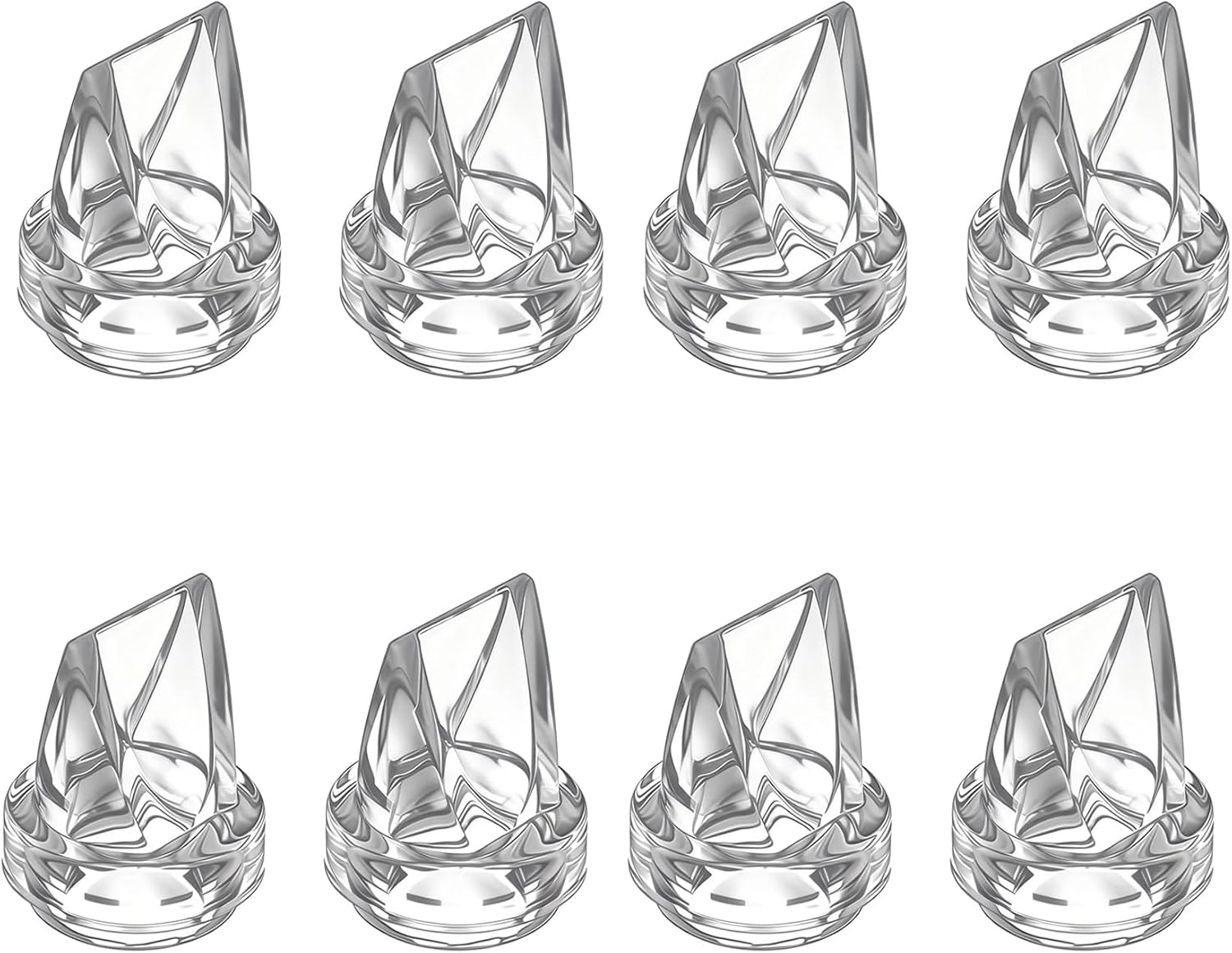 8PCS Duckbill Valves Compatible with eufy E10 E20 S1 S1 Pro/MomMed S21 S18 /Nuliie S32 /NCVI/Lansinoh Discreet Duo/Zooawa Wearable Breast Pump, Replacement Pump Parts, S19 Breastfeeding Accessories