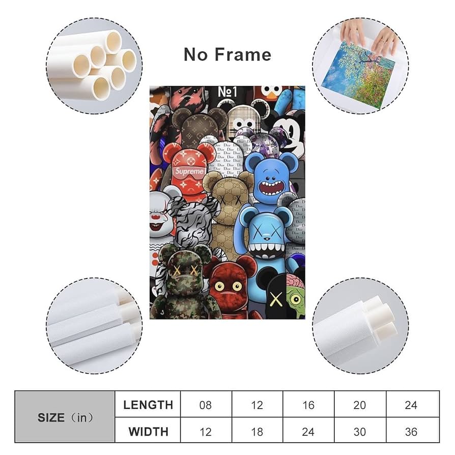 Amazon.co.jp: アートパネル KAWS Sesame Street 絵画