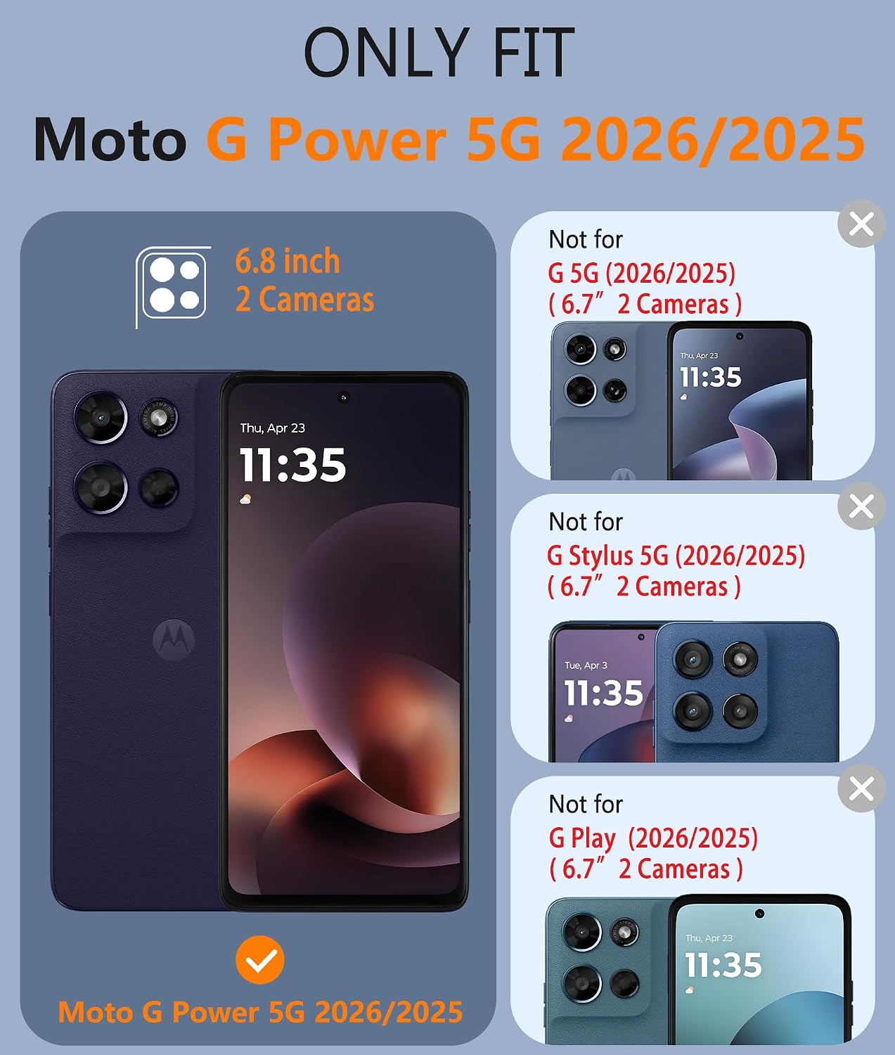 FNTCASE for Motorola Moto G-Power-5G-2026 Case: for Moto G Power 2025 Case Clear Slim Anti Yellowing Cell Phone Cover - Rugged Shockproof Protective Bumper Transparent Phonecase (Clear Magnetic)