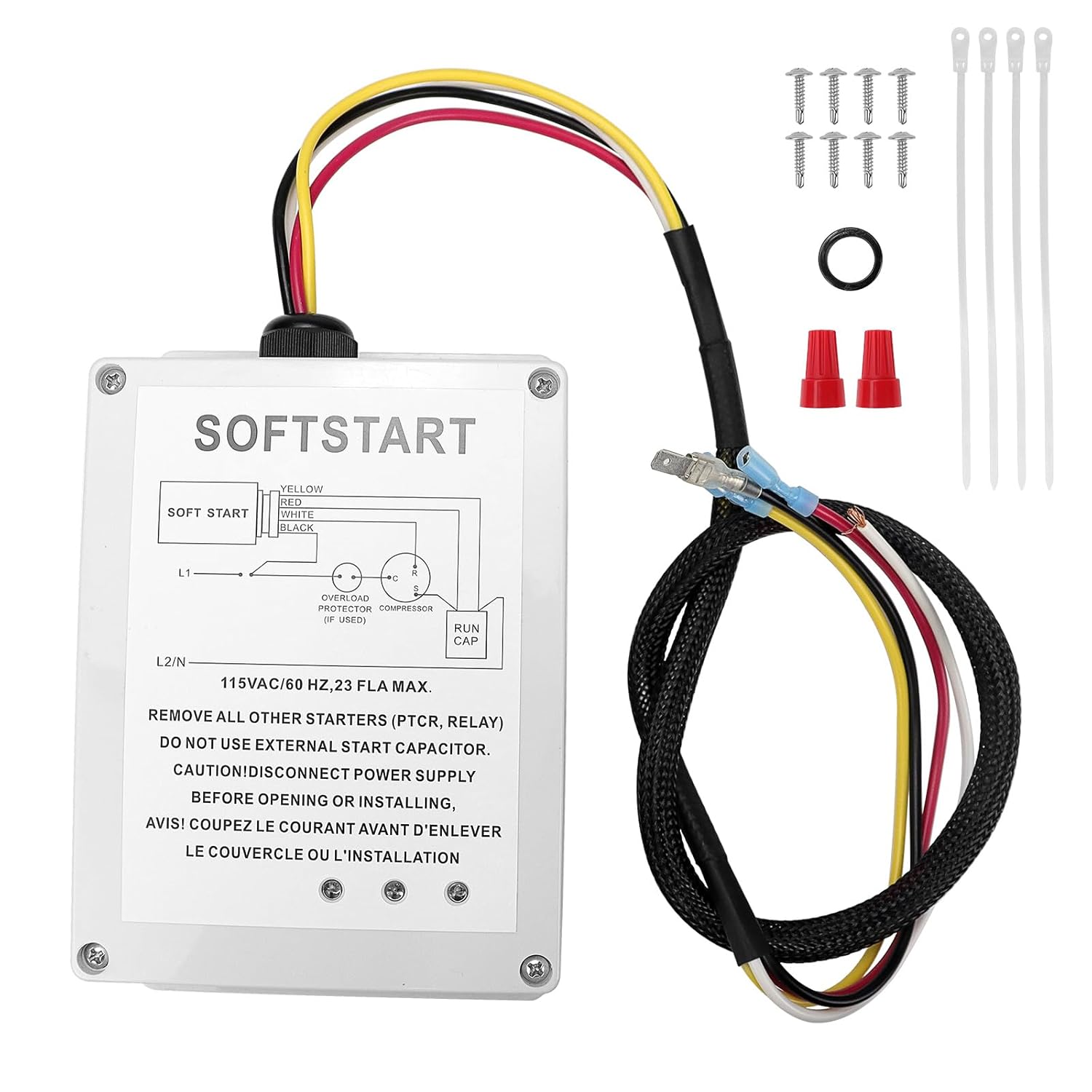 1497-3601 AC-Capacitor Soft-Start Control Kit - Reduce The Starting Current of The Compressor Compatible with Coleman-Mach 50XX/ 452XX/ 470XX/ 472XX/ 480XX/ 482XX-Series