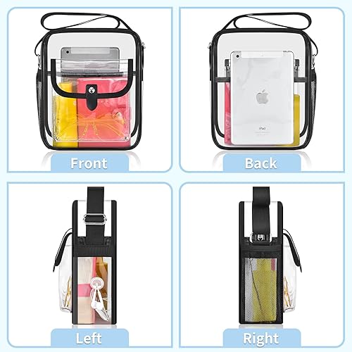 Miniatura 4 de Bolsa transparente aprobada para estadios, pequeña bolsa transparente para conciertos, festivales, deportes, eventos, eventos