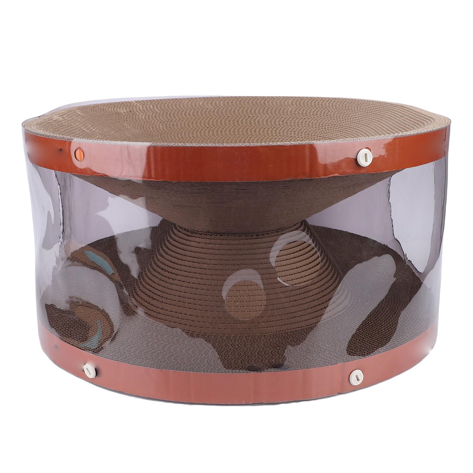 Juguete Rascador Curvo para Gatos con Túnel de Juego y Cama Corrugada para Escalar, Rascar y Jugar, Seguro para Uso Doméstico