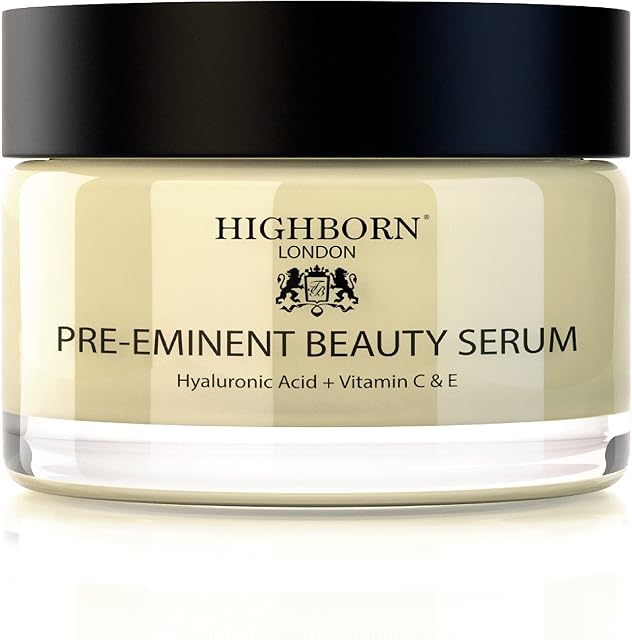 HighBorn London Pre-Eminent Beauty Serum - Advanced Face Serum w/ Hyaluronic Acid, Plant Collagen, Vitamin A Retinol, Vitamin C, Argan Oil & Arnica