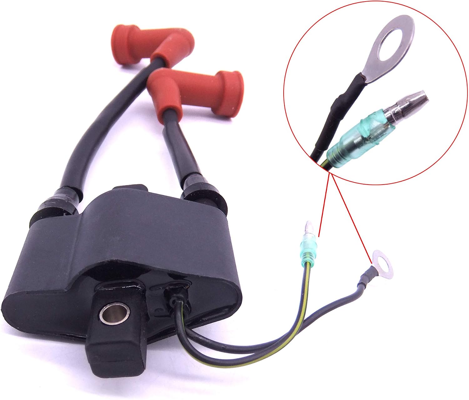 SouthMarine Boat Motor 803706A1/A3 8M0047313 8M0121784 18-5133 160642/43/45/T05 Ignition coil Assy for Mercury Mercruiser 9.9HP-40HP / 3G2060402M 3M3060482M for Tohatsu for Nissan for Sierra 18-5166