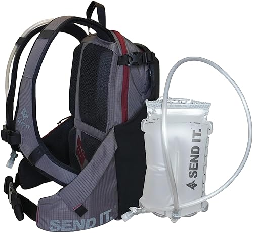 Miniatura 1 de Send It Defender - Bolsa de 15 L, MTB, mochila de moto con protector de columna vertebral para hombres y mujeres. Mochila de hidratación con