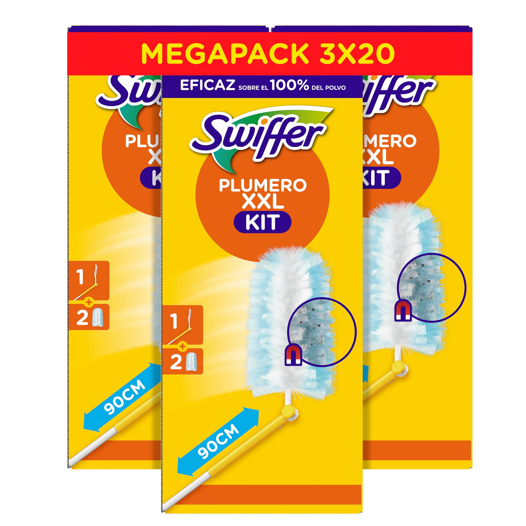 Swiffer XXL Kit colector de Polvo 1 Mango 2 repuestos
