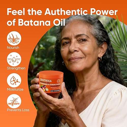 Miniatura 6 de ZENTRIXA Aceite de batana para el cabello, 100% crudo, prensado en frío, sin refinar y orgánico - Previene la pérdida de cabello, mejora el grosor