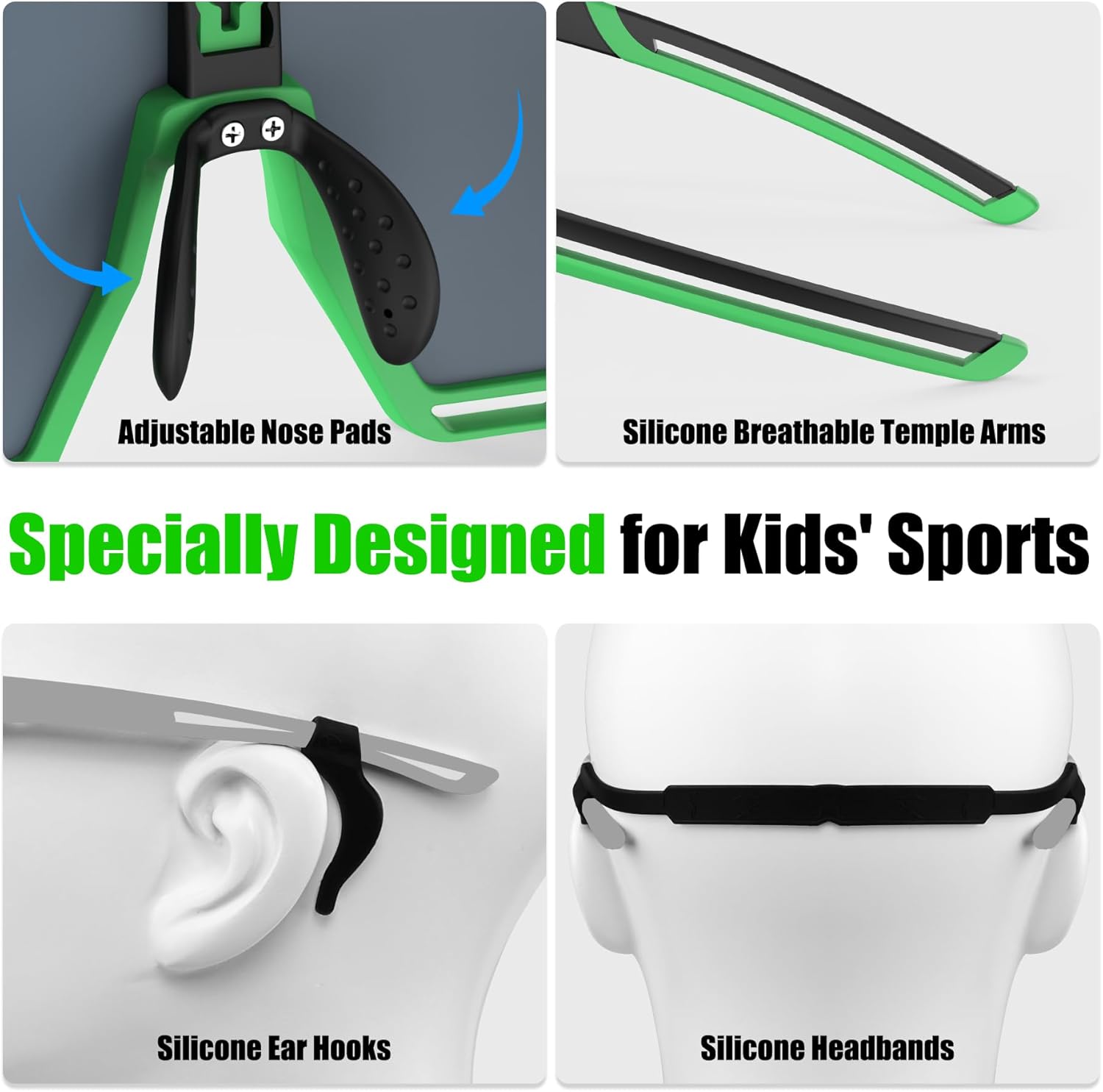 X-TIGER Polarized Kids Sunglasses Youth Baseball Sunglasses UV400 Boys Girls Sports Sun Glasses for Softball Cycling Scooter