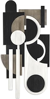 Empire Art Direct "Luminous Whisper Handmade Dimensional Solid Paulownia Wood Abstracts Wall Art, Ready to Hang, Living Room, Bedroom & Office, 48" x 24"x 1.42"