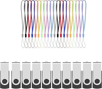 ABLAZE 20 Pack USB 2.0 1GB + 30 Pack USB Lanyard Strap