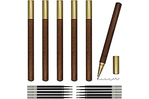 Maydahui 6PCS Wooden Rollerball Pens: Writing Elegance for All Occasions