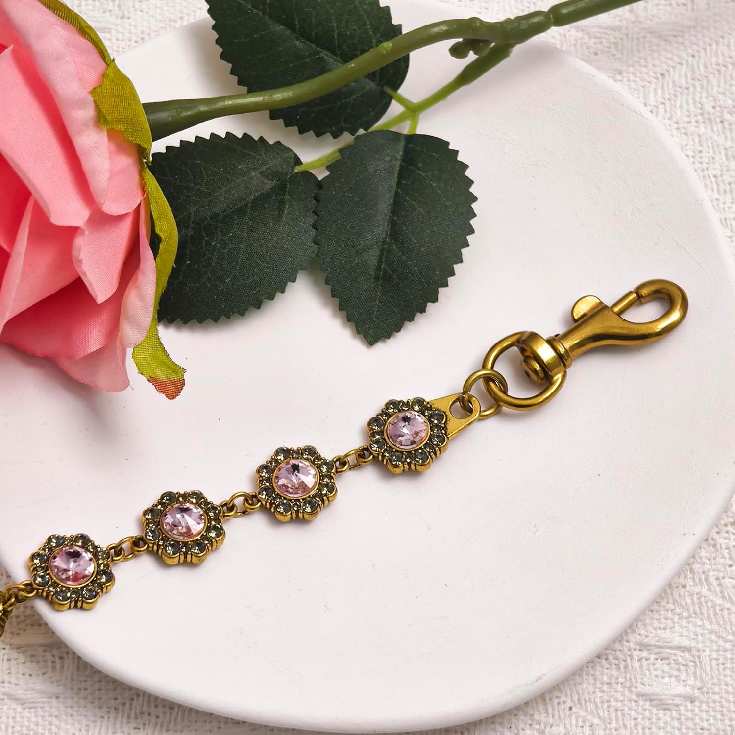 Vintage Gold Bag Charms Purse Extender Chain Floral Cute Wallet Keychain Accessories for Women's Handbags Bags &Jeans - Image 3