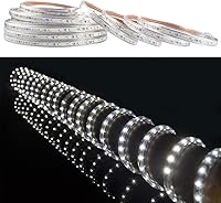 Vista 2 de Tira de luces LED, resistente al agua, SMD 5050, cuerda LED para iluminación al aire libre, 60 LEDs/m, tira de luz LED cortable, iluminación Blanco