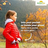 BetterDay Kézmelegítő Párna 40 Pár - 100% Természetes, 10 Órás Melegítés 62°C-ig, Egyszer Használatos Zsebmelegítő Téli Tevékenységekhez, 9x 5