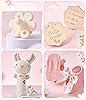 Baby Gift Boys Girls Newborn Gifts for Birth with Comforter Blanket / Baby Romper / Socks / Muslin Blanket / Rattle Nappy Cake Gift Box Baby Shower Party Gender Reveal Gift (Pink)