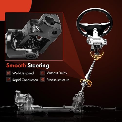 Miniatura 6 de A-Premium Eje de dirección intermedio Eje de columna de dirección compatible con Buick Rendezvous 2002-2007, Pontiac Aztek 2001-2005, repuesto #