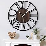 Grande horloge murale - 32 Horloges murales de pouce pour le décor de salon - Horloge murale de batterie pour la cuisine de chambre - Horloge murale presque silencieuse non ticking - Design élégant unique pour Home Décor