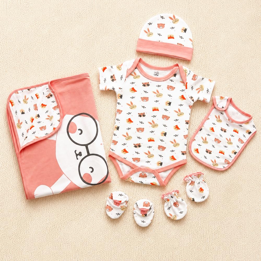 TinyLane - Curated for you! Premium Organic Baby Clothing Gift Set, Hypoallergenic Bamboo Fabric, 0-6 Months, Unisex, Skin-Friendly, Pack of 8 Essentials for Newborn Boys & Girls, Ideal Baby Shower Gift-image-22