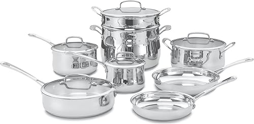 Cuisinart Contour Stainless - Juego de utensilios de cocina de 13 piezas, color plateado