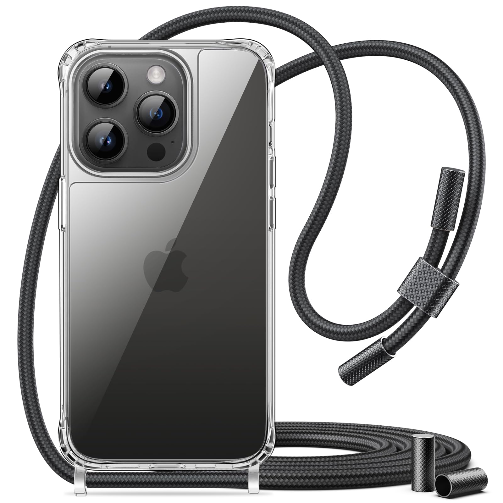 JETech Crossbody Case for iPhone 14 Pro, Space Black | Adjustable