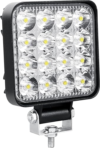 Miniatura 9 de Willpower 2 piezas de 8.4 cm 48W Mini luz de trabajo LED ultra delgada, cápsulas de luz LED de haz puntual para todoterreno, luces de conducción