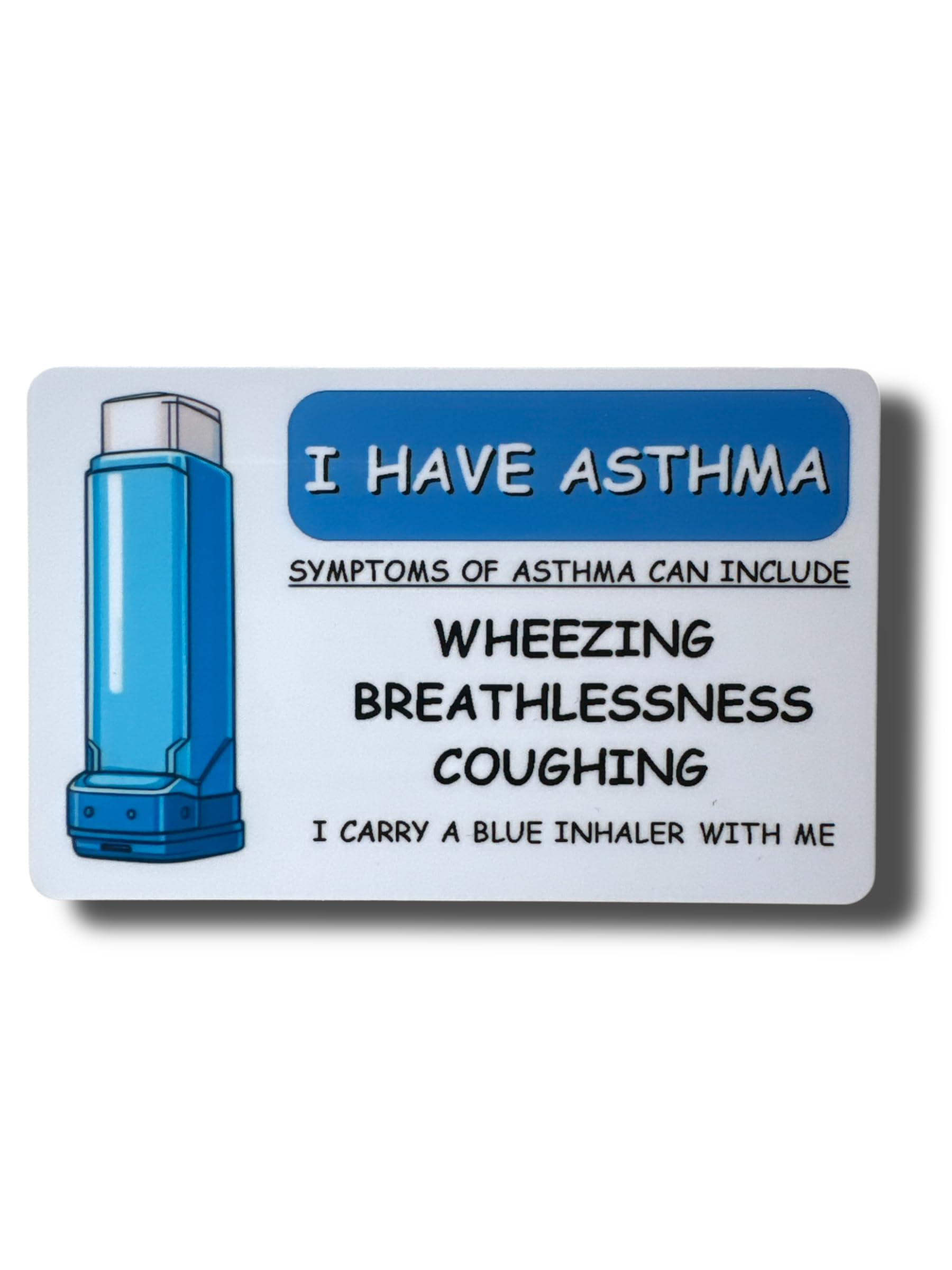 Medical Awareness Information Card (Asthma, Adult) — image 1