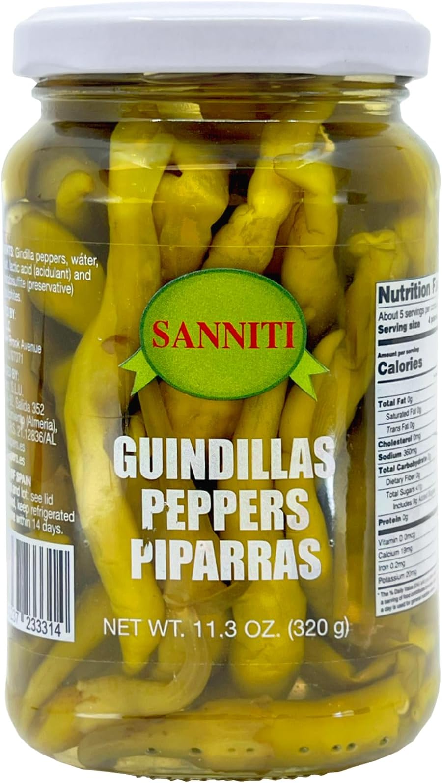 Sanniti Guindillas Piparras Peppers, 11.3 oz