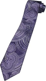 Donald Trump Neck Tie Purple and Silver Paisley
