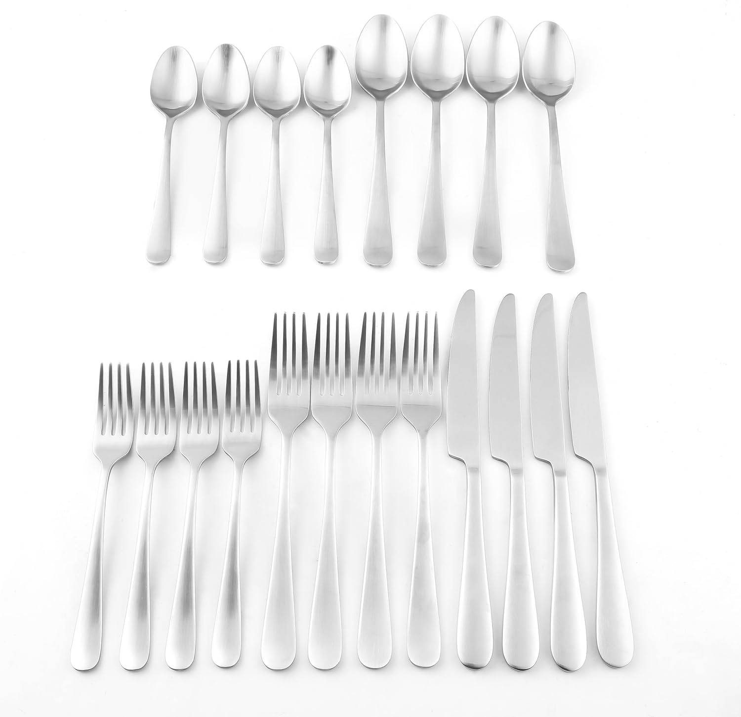 Cambridge 73178445 Classic Silver Satin 20-Piece Everyday Flatware Set, Service For 4