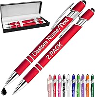 Vista 10 de Bolígrafos personalizados con nombre, paquete de 10 bolígrafos personalizados de oro rosa, bolígrafo de tinta negra grabada a granel con puntas