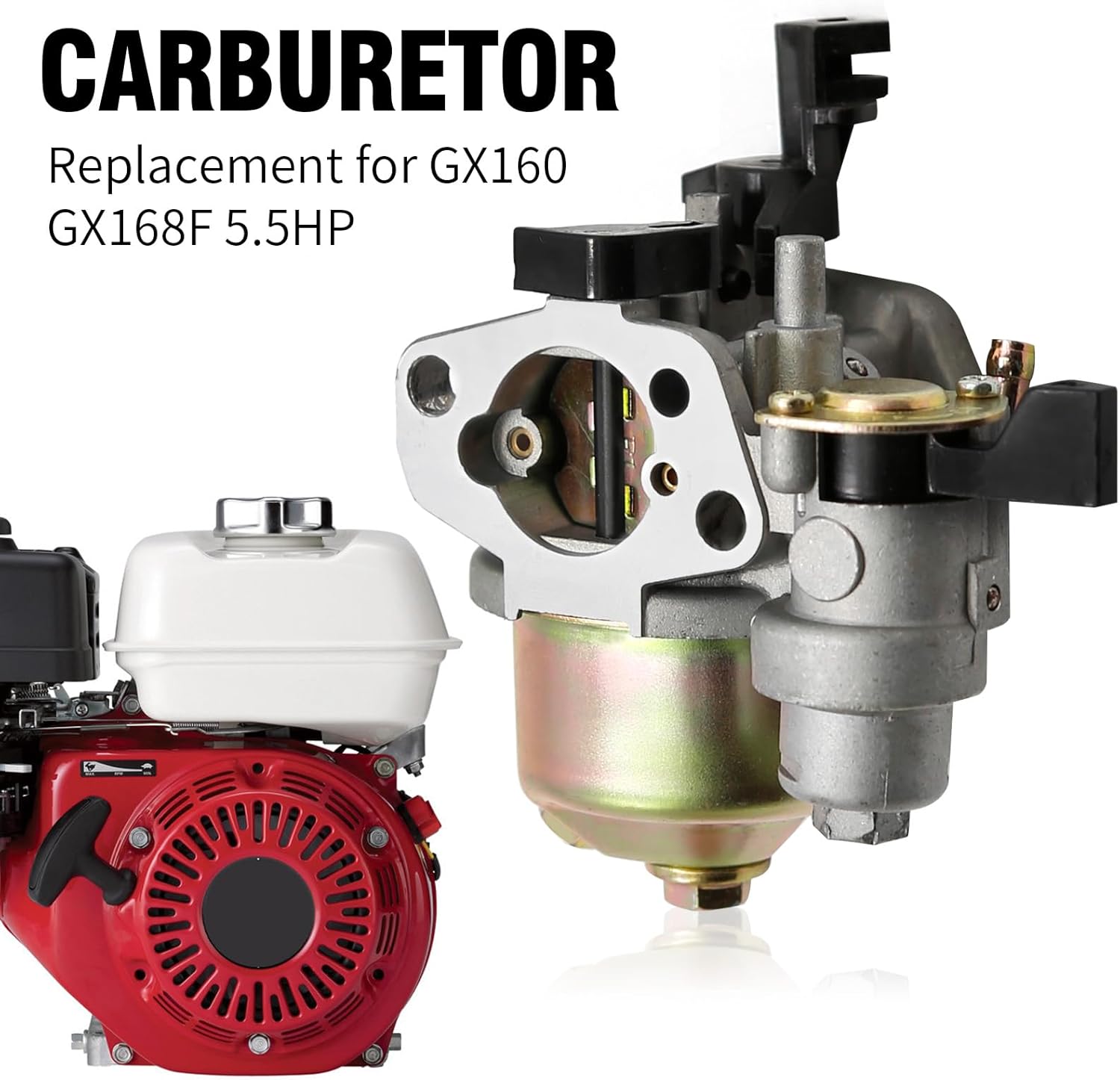 595780 592864 596079 Carburetor Carb Assembly, Replacement for BS CR950 CR750 208cc 13R232 130G32 Engine, with Fuel Line Gaskets