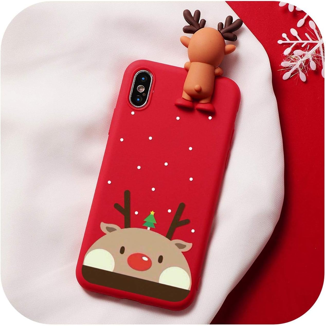 Luxury 3D Xmas Deer Santa Claus Polar Bear Case for iPhone 11 Pro Xs Max Xr X 8 7 6 6S Plus 5 5S Christmas Cartoon Case,for iPhone 11Pro Max,Klho-Lutoushu