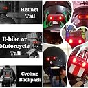 BKN Universal Helmet Light/LED with 3 Modes Flashing | Blinking | Strobe | Motorcycle Bike Rear Red Safety Helmet Light, Warning Tail Light for Night Riding with Rechargeable Battery & USB gallery image