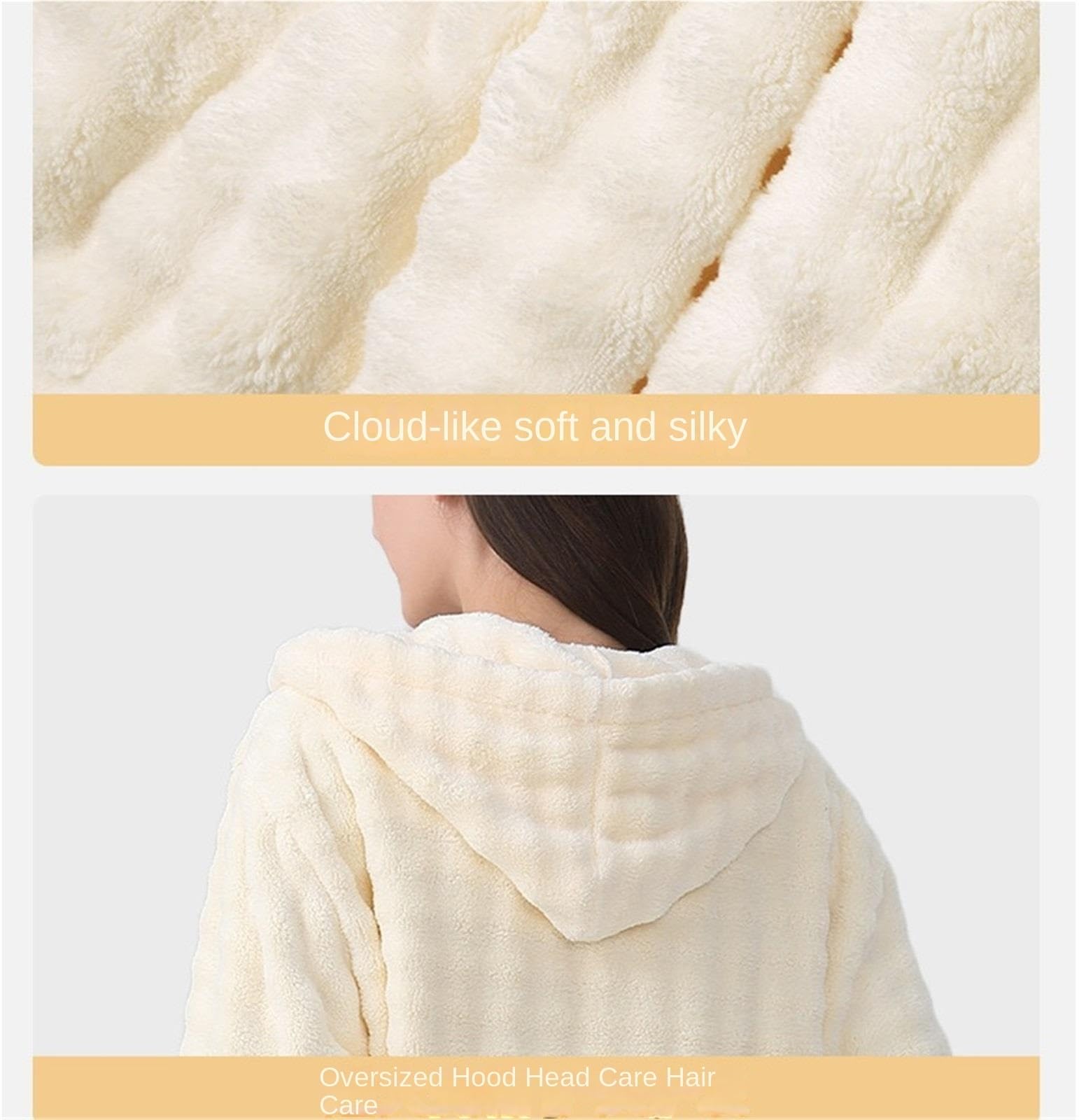 Albornoz Para Viajes Piscina Albornoz De Lana For Mujer Cálido Con Capucha Bata Cinturón Felpa Bolsillos Camisón Suave Ropa De Dormir