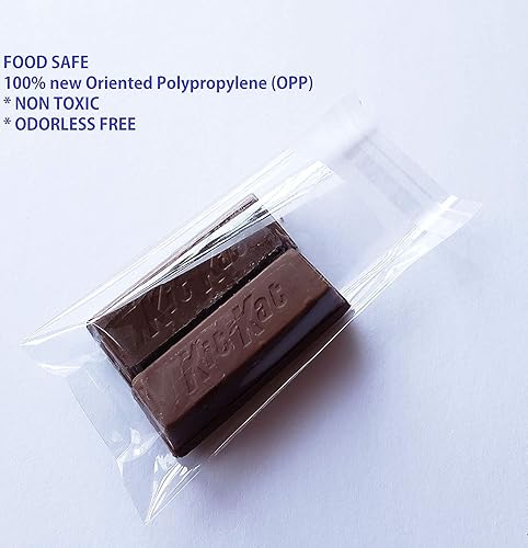 Miniatura 3 de Bolsas adhesivas transparentes (200 unidades), 1.4 mil de grosor, autosellables, de plástico OPP (polipropileno orientado) transparente, planas,