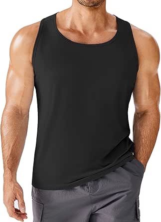 Amazon.com: PINSPARK Beach Tank Tops for Men Summer Quick Dry ...